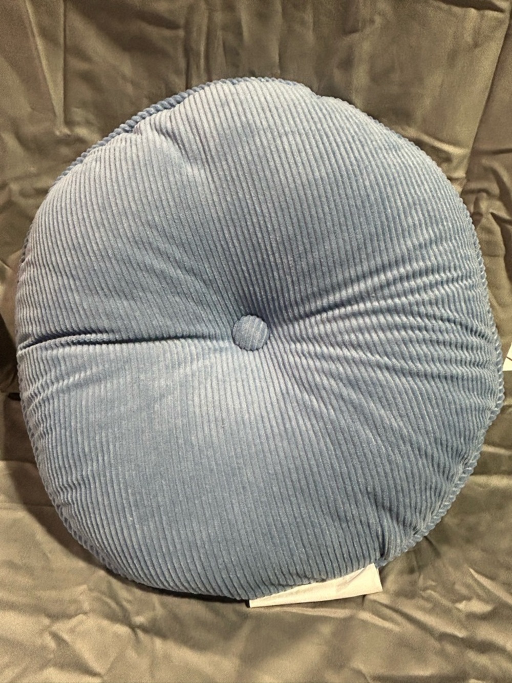 Room Essentials Round Light Blue Corduroy Accent Pillow
